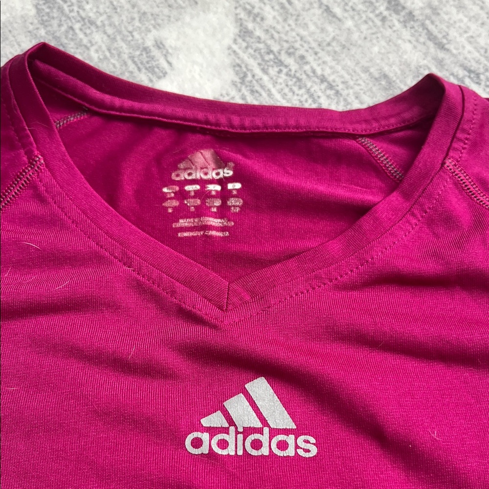 Adidas Magenta Performance Tee - Picture 3 of 4